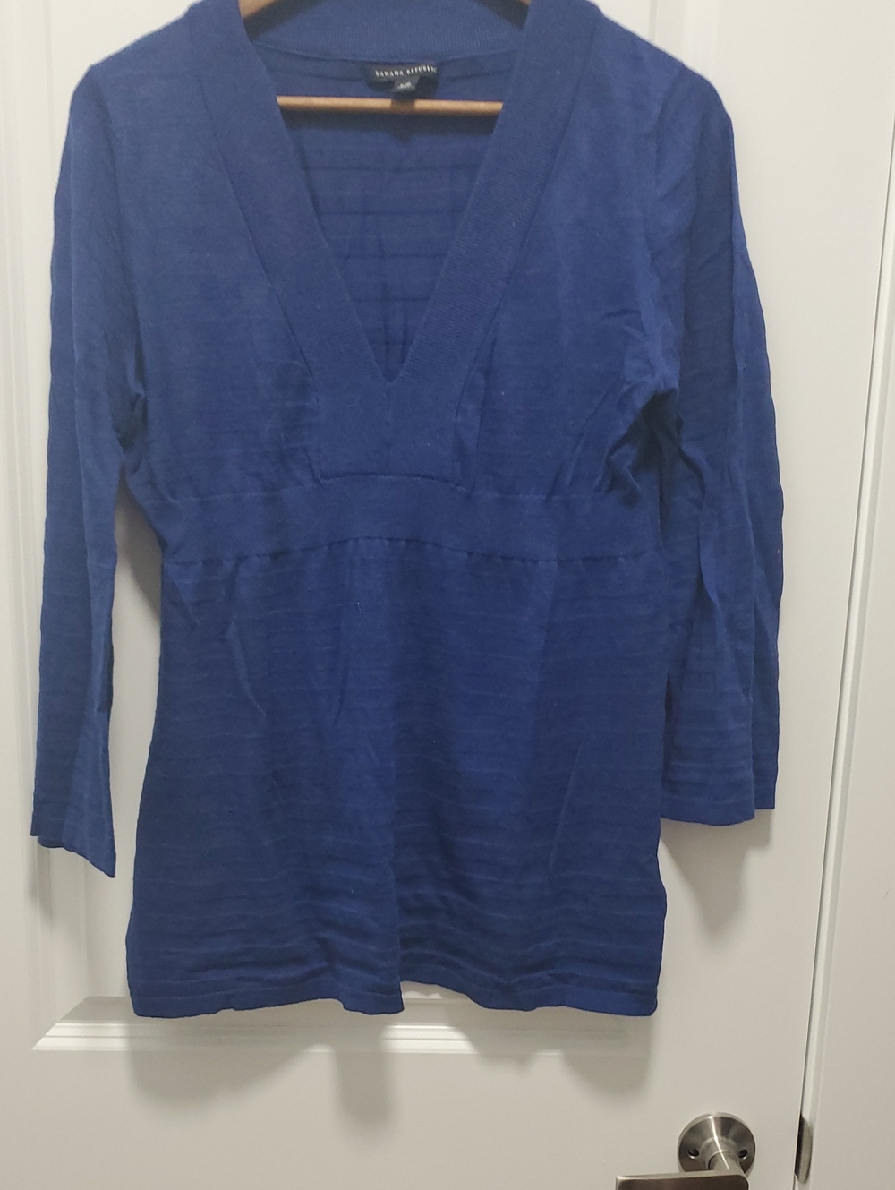 Banana Republic Women's Blue V-Neck Tunic